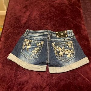 Miss Me Embellished Pockets Shorts - Size 27